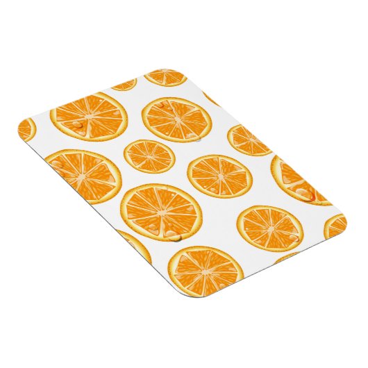 Orange Slices Vintage Stilmuster. Magnet (Rechte Seite)