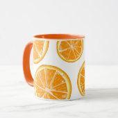 Orange Slices Vintage Stilmuster. Tasse (Vorderseite Links)