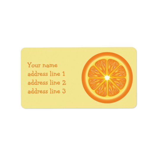 Orange Slide und benutzerdefinierte Adressinformat Adressaufkleber (Vorne)