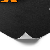 Orange Small Airplane Poster (Ecke)