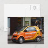 Orange Smart Car Postkarte (Vorne/Hinten)