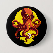 Orange Smart Octopus Button (Vorderseite)