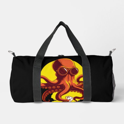 Orange Smart Octopus Duffle Bag (Vorderseite)