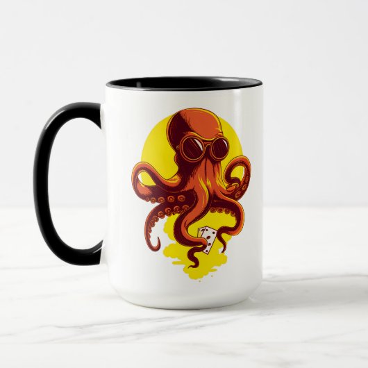 Orange Smart Octopus Tasse (Links)