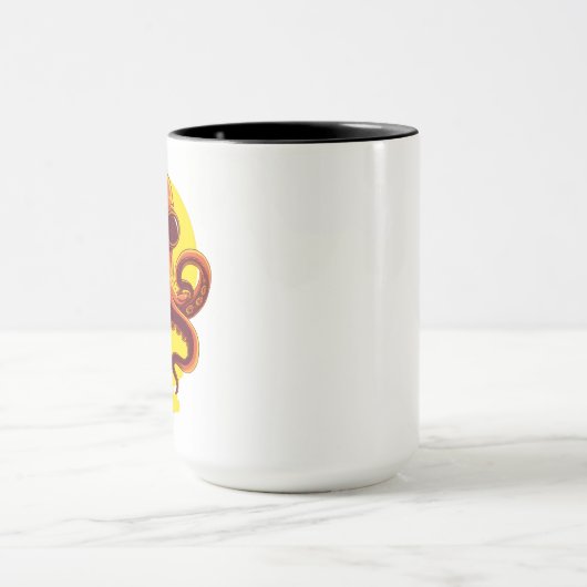 Orange Smart Octopus Tasse (Zentrum)
