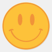Orange Smile One Happy Typ/Gal Birthday Stickers (Vorderseite)