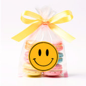 Orange Smiley One Happy Typ/Gal Birthday Stickers