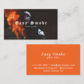 Orange Smoke Vape Shop Business Card Visitenkarte (Vorne/Hinten)