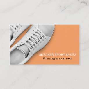 Orange Sneaker Shoes Sport Gym Wearing Visitenkarte