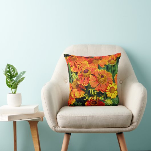 Orange Sneezeweed Helenium Garden Blume Kissen (Stuhl )