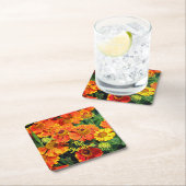 Orange Sneezeweed Helenium Garden Blume Rechteckiger Pappuntersetzer (Vor Ort)