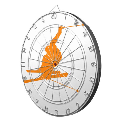 Orange Snow Ski Dartscheibe (Vorderseite rechts)