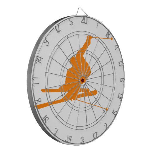 Orange Snow Ski Dartscheibe (Vorderseite Links)