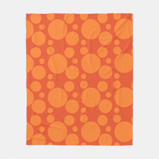 Orange Soap Bubbles Fleecedecke (Vorderseite)