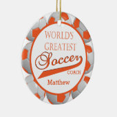 Orange Soccer Ball | Vorlage Keramikornament (Rechts)
