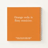 Orange Soda - anpassbares Sketch Notizblock (Rückseite)