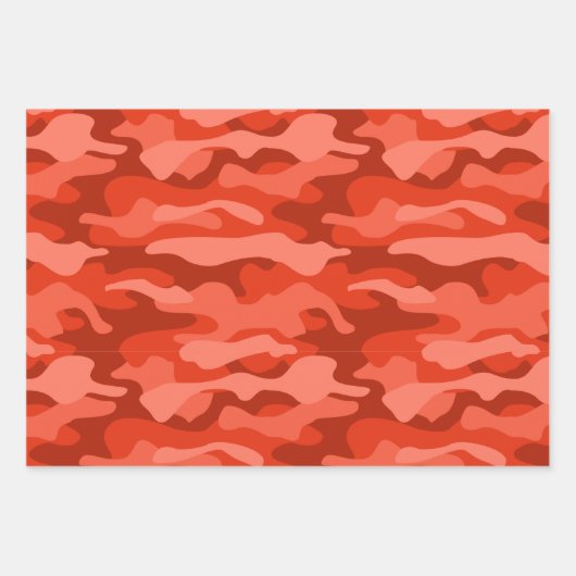 Orange Soda Monocolor Camouflage Geschenkpapier Set (Vorderseite 2)
