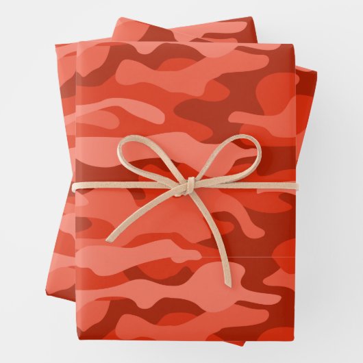 Orange Soda Monocolor Camouflage Geschenkpapier Set (Beispiel)