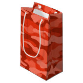 Orange Soda Monocolor Camouflage Kleine Geschenktüte (Vorderseite Schrägansicht)
