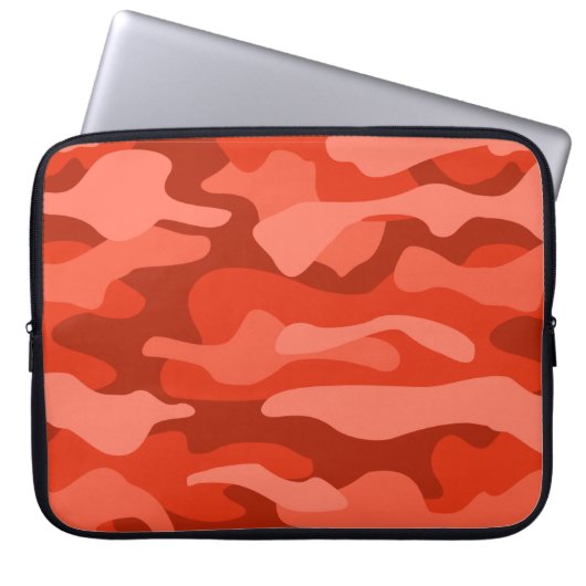 Orange Soda Monocolor Camouflage Laptopschutzhülle (Vorderseite)