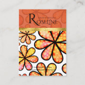 Orange Soft Blume Schmuckanzeige Visitenkarte (Vorderseite)