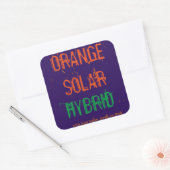 ORANGE SOLAR HYBRID QUADRATISCHER AUFKLEBER (Umschlag)