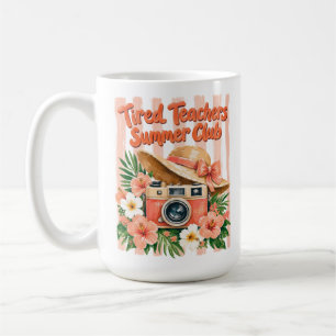 ORANGE SOMMER MÜDE LEHRER SOMMER CLUB KAFFEETASSE