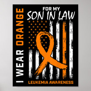 Orange Son in Law Leukemia Bewusstsein Amerikaner Poster