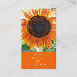 Orange Sonnenblume-Blüte Visitenkarte