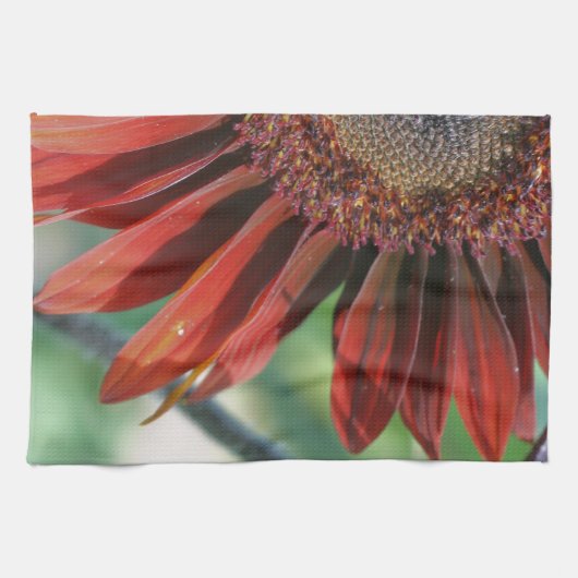 Orange Sonnenblume Geschirrtuch (Horizontal)