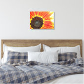 Orange Sonnenblume Leinwanddruck (Insitu (Schlafzimmer))