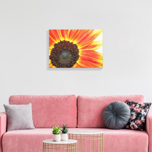 Orange Sonnenblume Leinwanddruck (Insitu (Wohnzimmer))