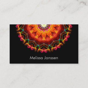 Orange Sonnenblume - Mandala Visitenkarte