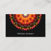 Orange Sonnenblume - Mandala Visitenkarte (Vorderseite)