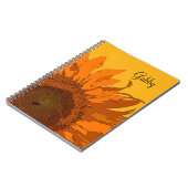 Orange Sonnenblume Notizblock (Linke Seite)