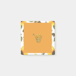 Orange Sonnenblume Post-it Klebezettel