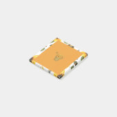 Orange Sonnenblume Post-it Klebezettel (angewinkelt)