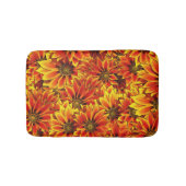 Orange Sonnenblumen Badematte (Vorderseite)