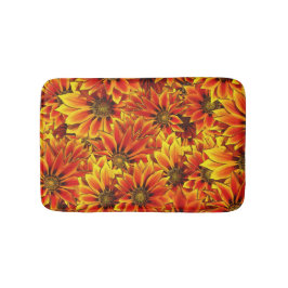 Orange Sonnenblumen Badematte