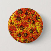 Orange Sonnenblumen Button (Vorderseite)