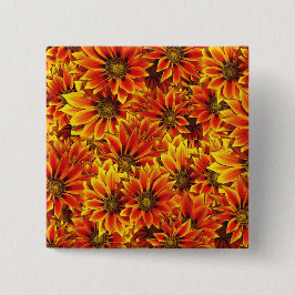 Orange Sonnenblumen Button