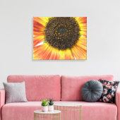 Orange Sonnenblumen Canvas Print Leinwanddruck (Insitu (Wohnzimmer))