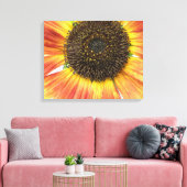 Orange Sonnenblumen Canvas Print Leinwanddruck (Insitu (Wohnzimmer))