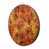 Orange Sonnenblumen Dartscheibe (Vorderseite rechts)