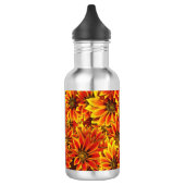 Orange Sonnenblumen Edelstahlflasche (Links)