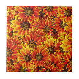 Orange Sonnenblumen Fliese