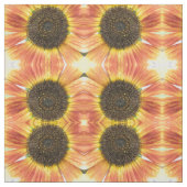 Orange Sonnenblumen Gemustertes Gewebe Stoff (Muster)
