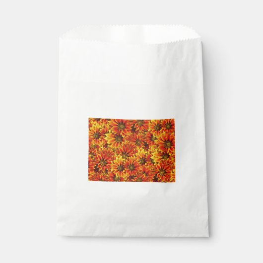 Orange Sonnenblumen Geschenktütchen (Vorderseite)