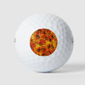 Orange Sonnenblumen Golfball (Vorderseite)