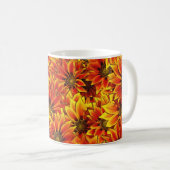 Orange Sonnenblumen Kaffeetasse (VorderseiteRechts)